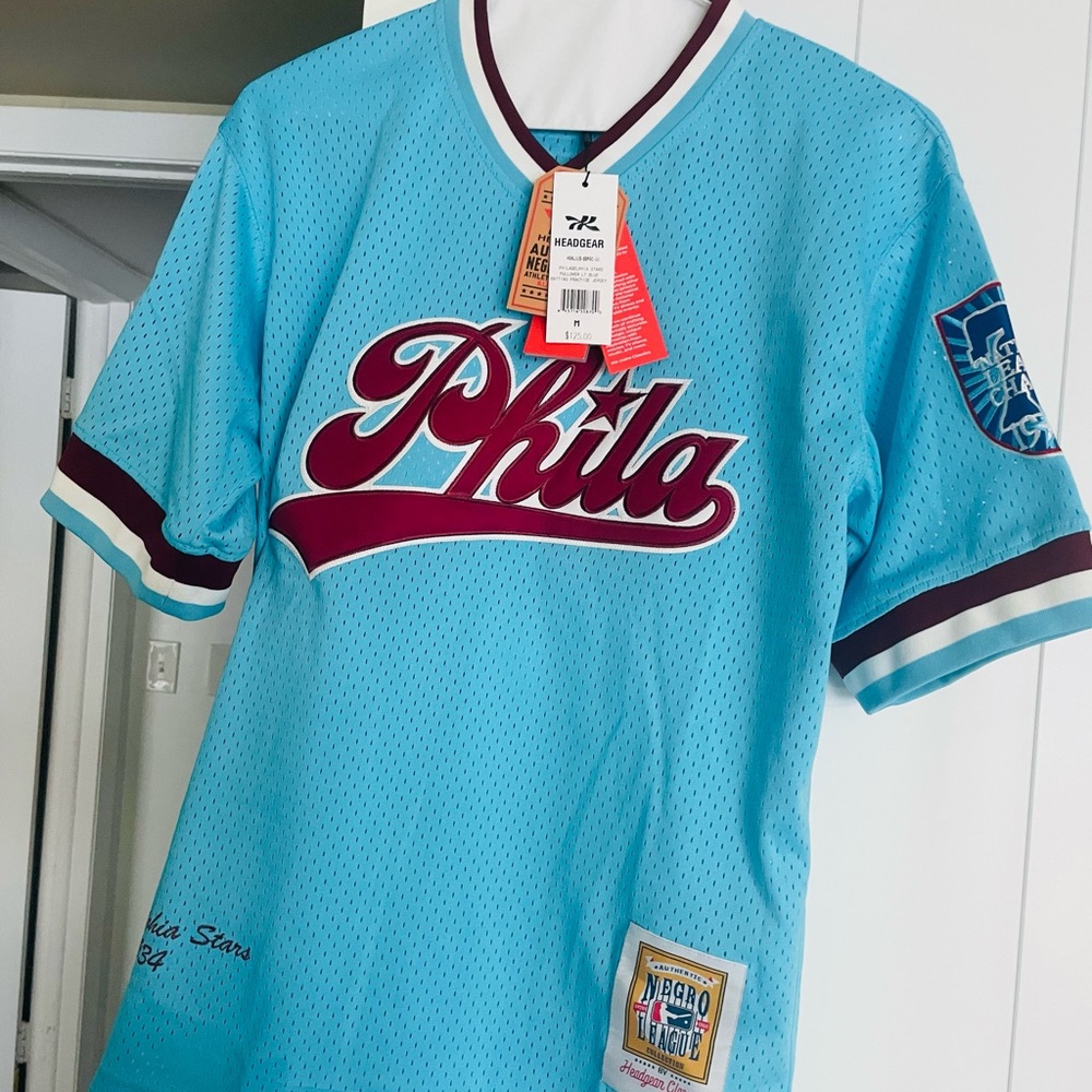 Philadelphia Stars (1934) Baby Blue Pullover Batting Practice Jersey - size M